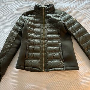 Michael Kors green puffer jacket